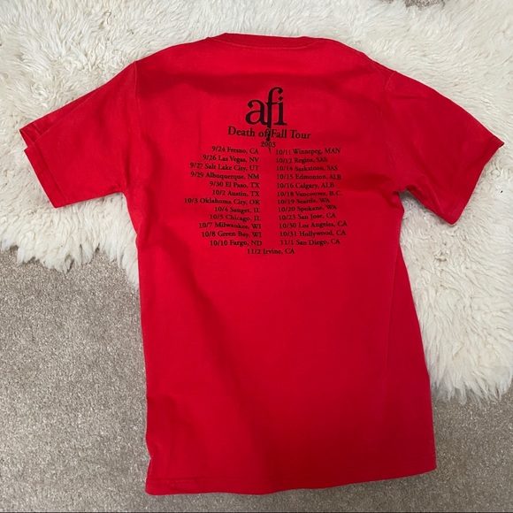AFI vintage red punk rock concert band tee t-shirt - Picture 2 of 2